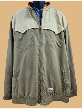 Howler Bros Westers Windbreaker Jacket Large Tan Nylon Western Style